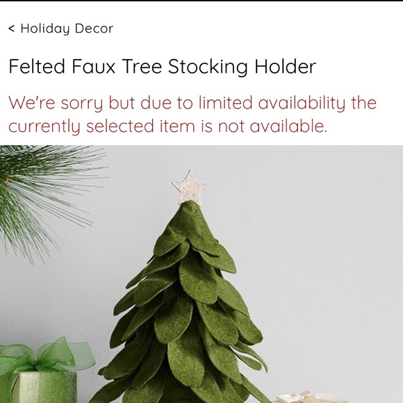 Pottery Barn Lids Decorative and Delightful Felted Faux Tree Stocking Holder🌲 - Picture 15 of 15